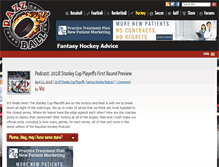 Tablet Screenshot of hockey.razzball.com